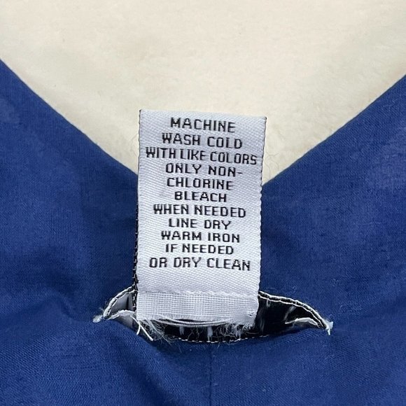 Carole Little Sleeveless 100% Cotton Dress Blue & White Women's Size 4 - Picture 9 of 9